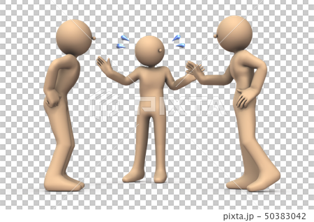 An abstract representing a person who intervenes with an abusive person An abstract representing a person who intervenes with an abusive person 50383042