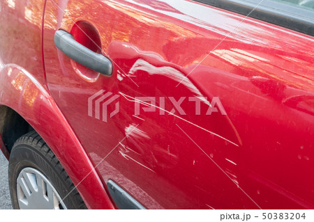 Scratches on the red car Scratches on the red car 50383204