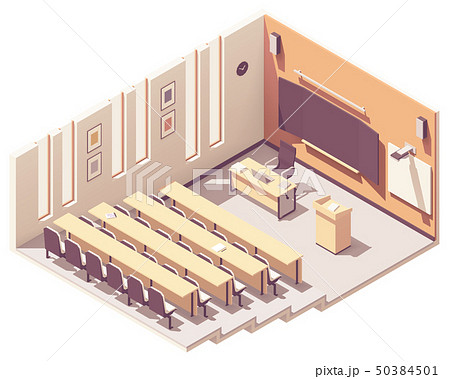 Vector isometric university lecture hall Vector isometric university lecture hall 50384501