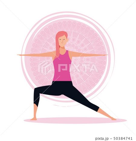 woman in yoga poses woman in yoga poses 50384741
