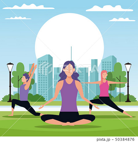 people doing yoga people doing yoga 50384876