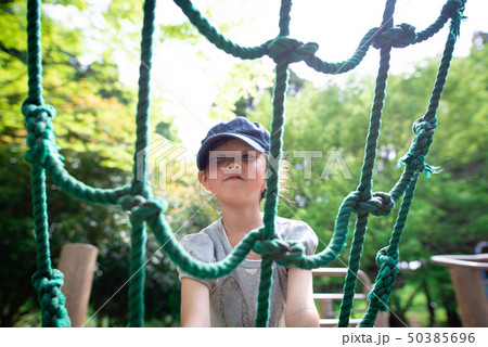 公園で遊ぶ女の子 50385696
