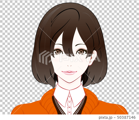 秋服の女性 / 微笑み 50387146