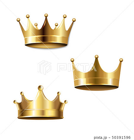 Crown Set Isolated White Background Crown Set Isolated White Background 50391596