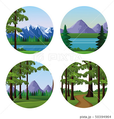 Wanderlust landscapes cartoon Wanderlust landscapes cartoon 50394964
