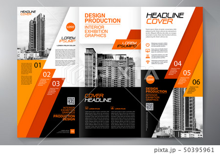 Brochure 3 fold flyer design a4 template. 50395961