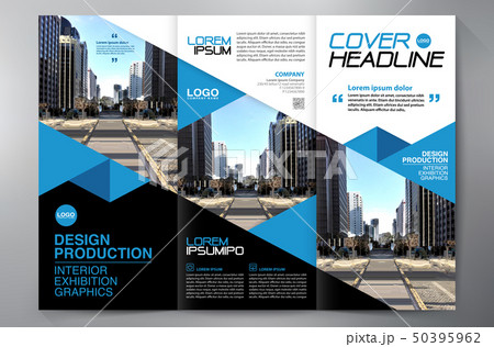 Brochure 3 fold flyer design a4 template. 50395962