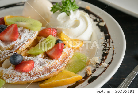 Strawberry Blueberry Kiwi Lemon Waffle Strawberry Blueberry Kiwi Lemon Waffle 50395991