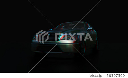 Modern sedan car on the dark background Modern sedan car on the dark background 50397500