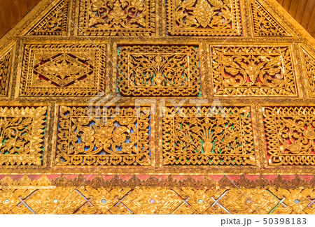 Thai Stencil Slat Background Thai Stencil Slat Background 50398183