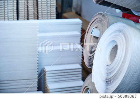 warehouse with veneer rolls, production of interior doors 50399363