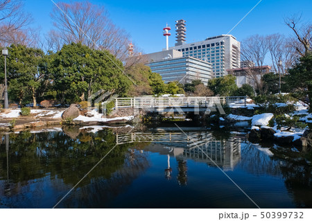 東京 雪の残る国会前庭(憲政記念公園) 東京 雪の残る国会前庭(憲政記念公園) 50399732
