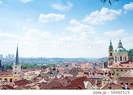 Church of St. Nicholas and Zizkov TV Tower from Prague, Czech Republic Church of St. Nicholas and Zizkov TV Tower from Prague, Czech Republic 50405525