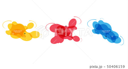 Modern abstract vector banner set. Flat geometric liquid form with various colors. Modern vector 50406159