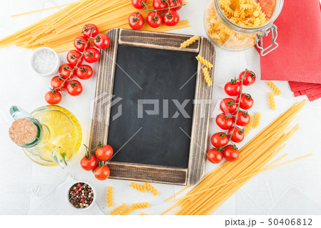 Chalk board with copy space with Ingredients for Chalk board with copy space with Ingredients for 50406812