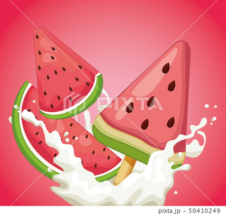 ice lolly with strawberry 50410249