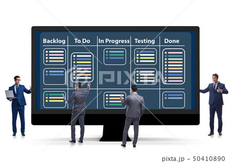 Businessman in agile methods concept Businessman in agile methods concept 50410890