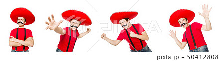 Funny mexican isolated on the white Funny mexican isolated on the white 50412808