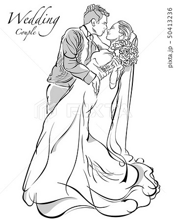 Bride And Groom Wedding Coupleのイラスト素材