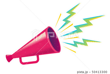 Retro pink megaphone 50413300