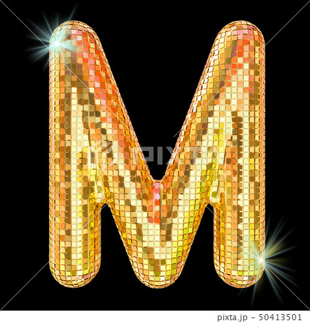 Disco font, letter M 50413501