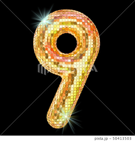 Disco font, number 9 Disco font, number 9 50413503