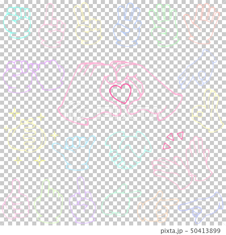Hand gestures, pastel lines Hand gestures, pastel lines 50413899