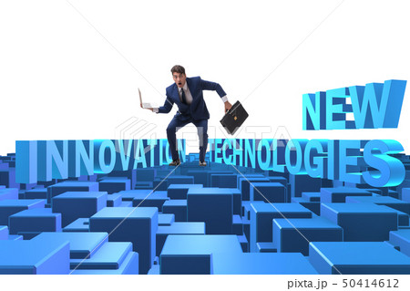 Businessman in new technologies concept Businessman in new technologies concept 50414612
