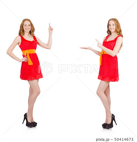 Young beautiful girl isolated on white 50414673