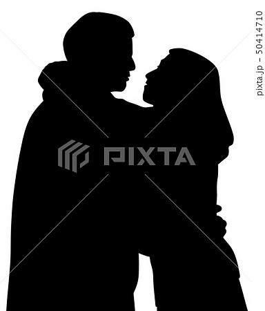 Couple Passionately Hugのイラスト素材