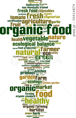 Organic food word cloud 50414874