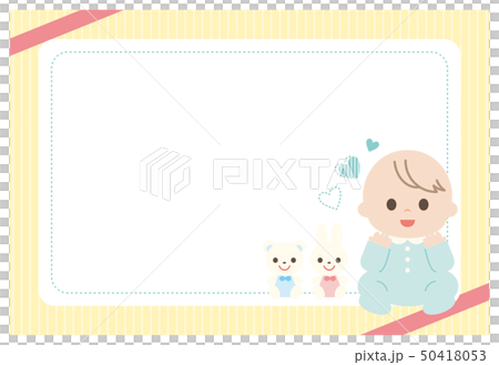 ポストカード 出産祝いのイラスト素材