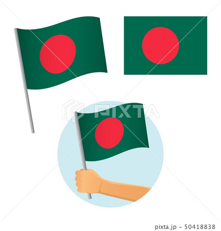 Bangladesh flag in hand 50418838
