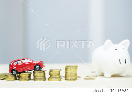 Little red car over a lot of money Little red car over a lot of money 50418989