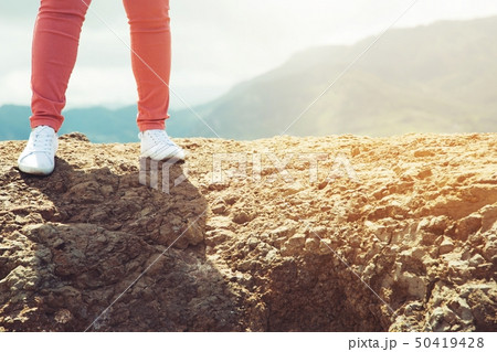close up legs and shoes traveler resting young man close up legs and shoes traveler resting young man 50419428