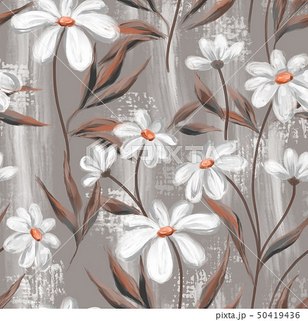 Seamless pattern with chamomiles Seamless pattern with chamomiles 50419436
