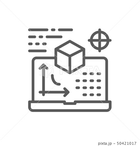 Interactive board, presentation, project line icon. Interactive board, presentation, project line icon. 50421017