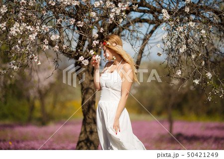 Romantic blonde woman Romantic blonde woman 50421249