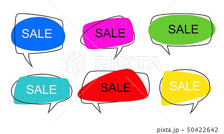 Shape speech bubble. Talk pop art bubbles colorful shapes of balloon for abstract sale price sticker Shape speech bubble. Talk pop art bubbles colorful shapes of balloon for abstract sale price sticker 50422642