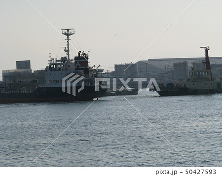 世界遺産　明治日本世界遺産　福岡県　三池港　閘門　船出　曳船 50427593