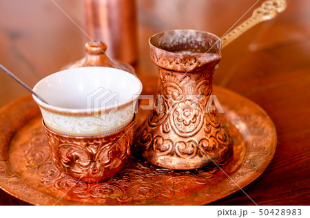 Coffee served in the traditional Bosnian coffee service Coffee served in the traditional Bosnian coffee service 50428983