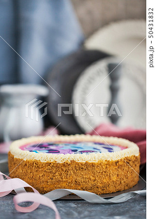 Fresh delicious homemade honey cake (Medovik) 50431832