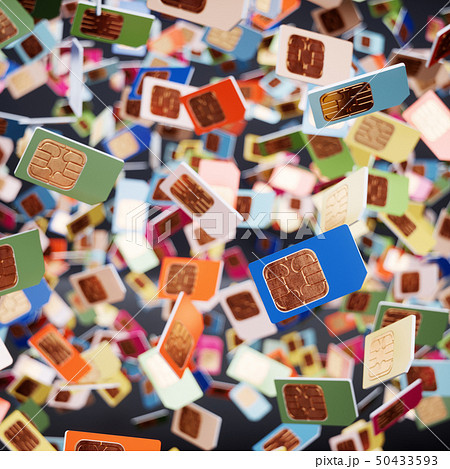 Colorful SIM cards backgroundのイラスト素材 [50433593] - PIXTA