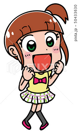 小学生の女の子のイラスト素材（夏） 50433630
