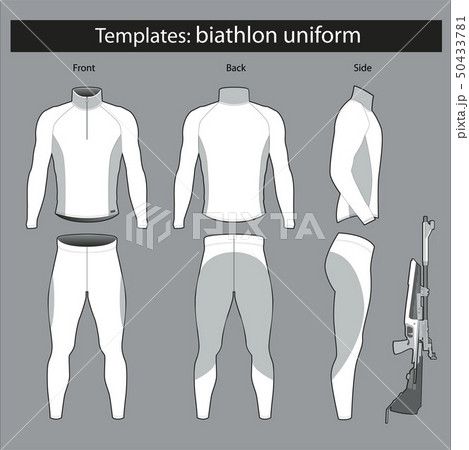 Templates biathlete form. mockup vector illustration. sport suit Templates biathlete form. mockup vector illustration. sport suit 50433781