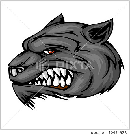 Wolf Head Mascot Illustrationのイラスト素材