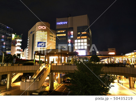 日本の川崎都市景観　溝の口駅(武蔵溝ノ口駅)前などを望む 50435219