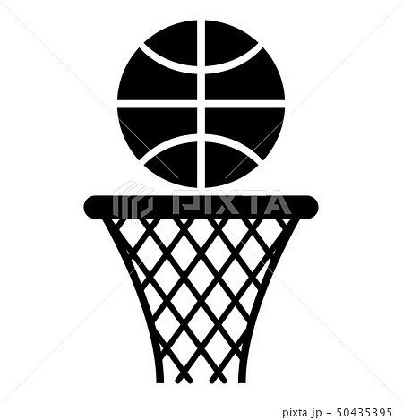 Basketball basket and ball Hoop net and ball icon  50435395