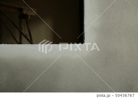 window frame on cement wall inside construction window frame on cement wall inside construction 50436767