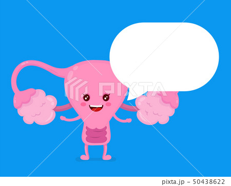 Strong healthy happy cute woman uterus Strong healthy happy cute woman uterus 50438622